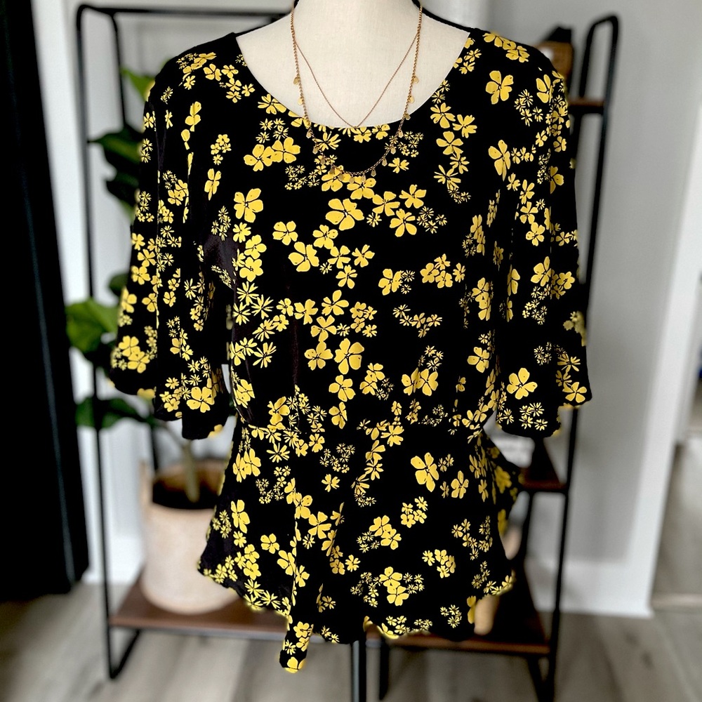 Target Who What Wear Floral Peplum Top